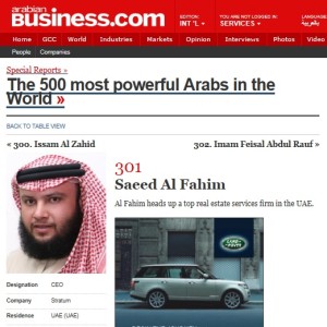 Arabian Business Power 500 2013